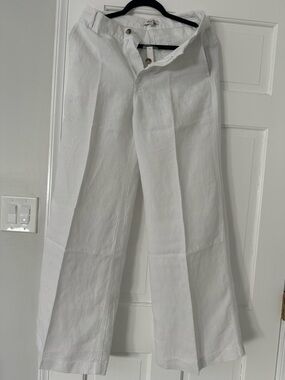 Madewell White Wide-Leg Pants